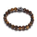 Bijoux de bracelet de Bouddha de pierre d&#39;oeil de tigre d&#39;acier inoxydable
